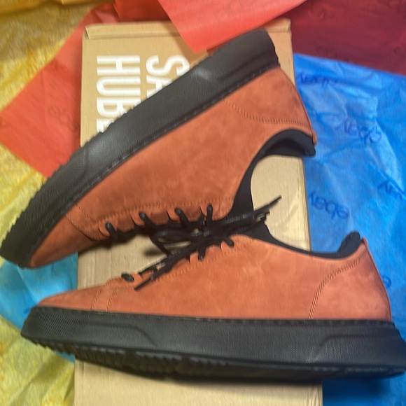 Flight Low-Top Samuel Hubbard Leather Sneaker (Rust Nubuck) Men’s 9 M Inner Sock - Picture 3 of 8